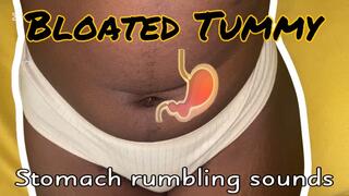 Rowanie’s Bloated Belly Sounds Rumbling Belly button in Her White Panties HD