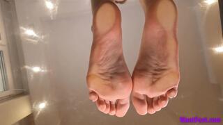 Big Soles on Glass - Foot Fetish - HD MP4