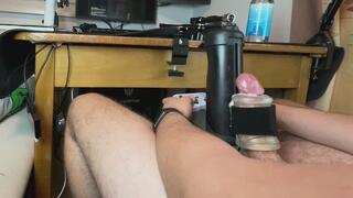 synced toy gave me 2 RUINED ORGASMS (cumshots)