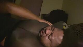 Headscissors in sexy tights