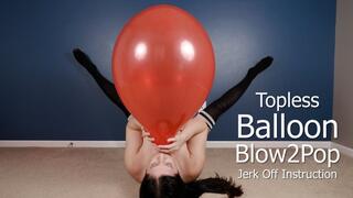 Red Balloon Blow2Pop Fetish JOI Thigh High Socks and Titties - Kylie Jacobs - MP4 1080p HD