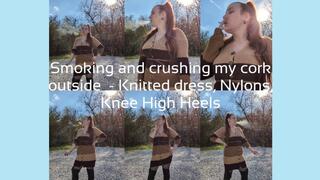 Smoking and crushing my cork outside