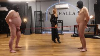Lady Dark Angel - Balls Tug-of-War competition is bad news for the loser