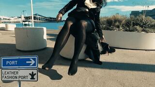 Leather Fashion Port - maxi coat Reina Leather