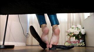 Shoeplay with leather little old loafers WMV