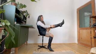 she bought a new leather boots mov