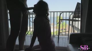 Bunnie Gives an Ocean View Blowjob