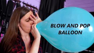 Blow and pop balloon