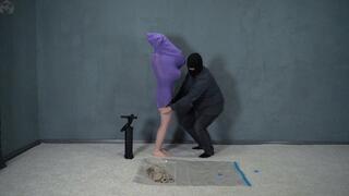 Mummification with nylon cocoons in two layers and vacuum bag bondage