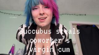 Succubus Steals Coworkers Virgin Cum