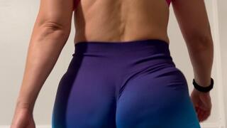 Walking in my Teal and Purple Shorts