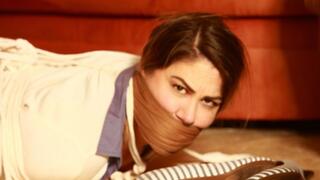 Adorable Mandy Hogtied, Triple Gagged, Humiliated Angry & Frustrated by her Stalker in: STALKED! RE ENCODE 2024