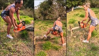 Chainsaw 07 (gasoline) - Revving