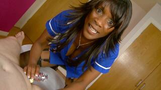 SPH, Chastity, Creampie, Smoking Fetish By Cuckolding Ebony Nurse