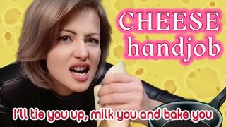 Fatal woman makes handjob with cheese before eating you