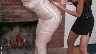 Usually The One To Give Orders, Claire Adams Does As Little Kina Kai Says And Wraps Herself Up For The Holidays!