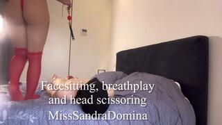 Facesitting, breathplay and head scissoring