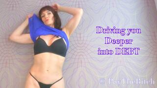 Driving you Deeper Into Debt with JessicaGBanks so hot in blue lingerie & thong making u sink further into ruin w financial domination, spoiled findom