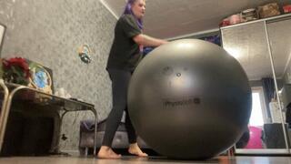big gray ball play on it