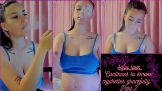 sofia love - A pregnant woman - Continues to smoke cigarettes gracefully - Part 2