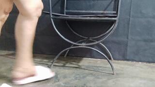 Feet in flip-flops with a strong odor and hanging down (1)