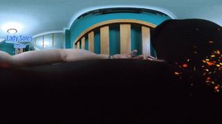 Beaten Burglar Part 8 -Sweaty Sneakers Trampling and Foot Job (4K 360 VR) - POV