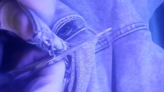 Ripping off all my clothes revealing my private area