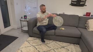 JL blowing up see through confetti balloons BIG