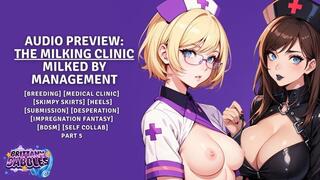 The Milking Clinic Part 5: Milked by Management [Breeding] [Medical Clinic] [Skimpy Skirts] [Submission] [Desperation] [Impregnation Fantasy] [BDSM] [Self Collab] [1 Orgasm For The Listener]