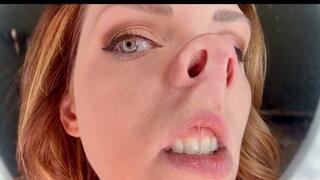 Beautiful Face Distortion and Pignose