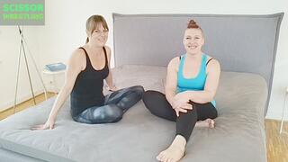 Diana and Roxy test her strength Headscissor Bodyscissor scissor challenge