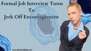 Posh Interview Turns to Uniform Jerk Off Encouragement