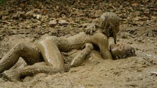 Sisters (in law) Mud Wrestling