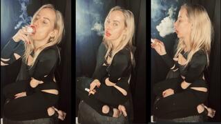 Smoking 5 marlboro 100 at once while having a Cold