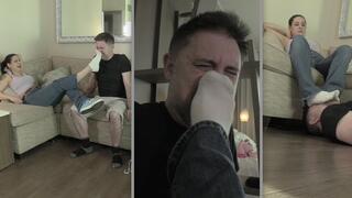 LOST BETS 4 - Jamie Daniels, Jason Ninja, Sock Smelling, Foot Fetish, Foot Domination - MP4