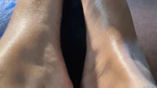 Black and White French Tip Footjob (No Cumshot) with SpoilGoddess_J