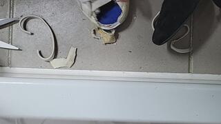 Destroyed korean girl adidas sneakers