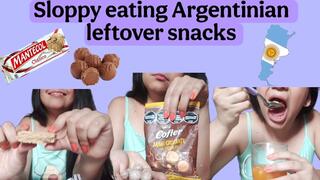 ASMR Loud eating Argentinian snacks