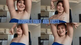 Sniffing and tasting my armpits
