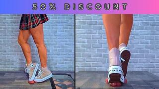 Smushing His Cock & Balls Under My Pink Converse Platforms - Ultimate Cam - 50% DISCOUNT