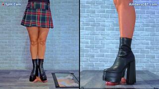 Trampling The Cum From His Broken Balls Under My Chunky Platform Boots - Split Cam