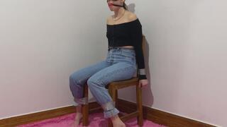 duct tape chair tied