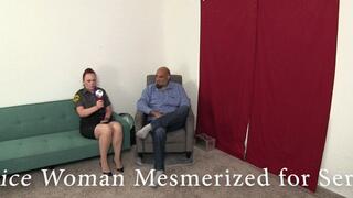 Mesmerized Police woman uses her mouth for service 2