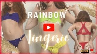 Rainbow Lingerie Try On Haul Modeling LeverageURAssets - 35