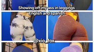 Ass appreciation in leggings, audio in Spanish and English