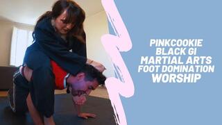 Pinkcookie black gi martial arts foot domination and foot worship