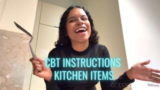 CBT instructions - Kitchen items - Ebony Femdom Goddess Luna Law