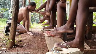 GODDESS SANDRA - GODDESS SABRINA - GODDESS SASHA - GODDESS STEFANIA - GODDESS MARINA - SLAVE PHIL - FOOT SLAVE FOR STUDENTS, OUTDOOR HUMILIATION AND TRAINING FOR SUB - VALET DE PIEDS POUR ETUDIANTES, HUMILIATIONS & DRESSAGE EN EXTERIEUR - FULL HD