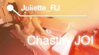 Juliette_RJ Chastity JOI - SOLO FEMALE - DANGLING - FOOT FETISH - CUM COUNTDOWN - THICK LEGS