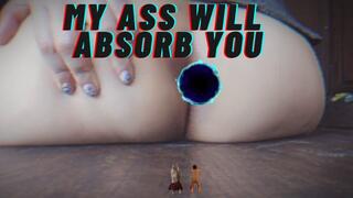 Giantess ass and pussy vs Tiny Couple